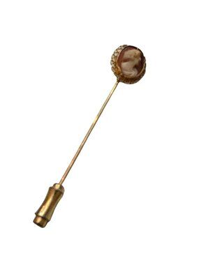Vintage Shell Cameo 14kt Gold Stickpin (A7745)